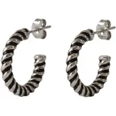 Purelei Oorbellen 'Twirl' zwart / zilver