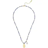 Yokoamii Ketting ivoor / blauw / goudgeel