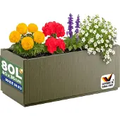 Casaria Bloempot Ethica Olijfgroen Kunststof 80x36x36 cm