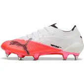 Puma Ultra Nitro 7 Ultimate IJzeren-Nop Voetbalschoenen (SG) Wit Felrood Zwart