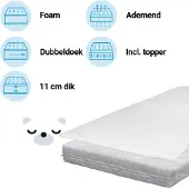 ZZZOO Matras Ledikant + Topper 60x120 Airgosafe Beer