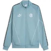 Puma Olympique de Marseille KING Anthem jack met volledige rits voor Heren, Blauw/Wit, Maat M
