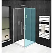 Gelco SIGMA SIMPLY schuifdeur voor hoekopstelling, 1000 mm, helder glas