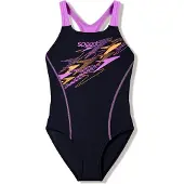 Speedo EnduraFlex Medley Logo Medalist sportbadpak - zwart/roze Meisjes Nylon - maat 152