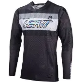 Leatt Moto 5.5 UltraWeld V24 Graphite Zwart Grijs Wit Motocross Jersey Maat M