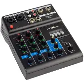 Boston F-4A Mengpaneel met USB Audio-interface, 2 Mono- en 1 Stereo-ingang, Zwart