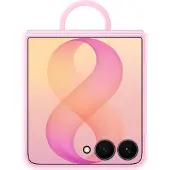 Samsung Galaxy Z Flip 8 Siliconen Back Cover met Magneet Roze