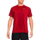 Nike Running - Trail / Running kleding - M AF Stride SS Top Tough Red Bright Crimson Reflective Silver voor Heren - Maat M - Rood