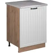 Vicco Wastafelkast Fame-Line, Wit Landhuis/Goudkleurig Eiken, 60 cm