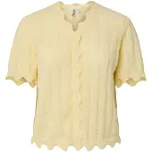 Pieces Gebreid vest 'ADA' geel