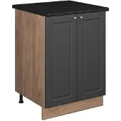 Vicco Wastafelkast Fame-Line, Anthrazit-Gold Landhaus/Goudkleurig Eiken, 60 cm