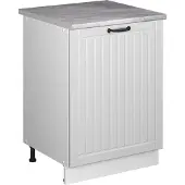 Vicco Keukenonderkast Fame-Line, Wit Landhuis/Wit, 60 cm 1 deur met werkblad