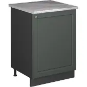 Vicco Keukenonderkast Fame-Line, Groen-Goud Landhuis/Antraciet, 60 cm 1 deur met werkblad