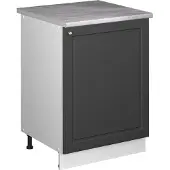 Vicco Keukenonderkast Fame-Line, Anthrazit-Gold Landhaus/Wit, 60 cm 1 deur met werkblad