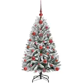 vidaXL Kunstkerstboom 120 cm 150 LED's Warmwit PVC en Staal