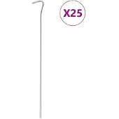 vidaXL Tentharingen 25 st Ø4 mm 30 cm gegalvaniseerd staal