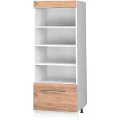 Vicco Keukenrek Fame-Line, Goudkleurig Eiken/Wit, 60 cm