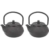 Torribaly 2x 50 ml Japanse gietijzeren theepot met theezeefje