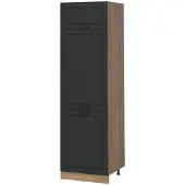 Vicco Hoge kast R-Line, Antraciet landelijk/Goudkleurig Eiken, 60 cm