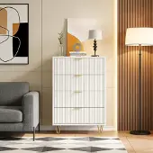 Sonstiges Kommode met 4 lades, wit, 60 x 34 x 91 cm