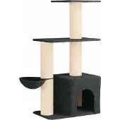 Syfax Kattenboom met sisal krabpalen Donkergrijs 133 cm