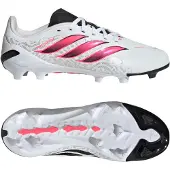 Adidas Predator League Gras Voetbalschoenen (FG) Kids Wit Zwart Roze