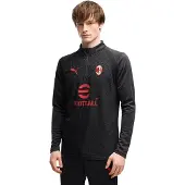 Puma AC Milan Trainingstrui 1/4-Zip 2026-2027 Donkergrijs Rood