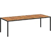 Syfax Tuinstafel Zwart 250 x 100 x 75 cm poly rattan