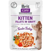Brit Care Kitten Turkey Pouch Natvoer Voor Katten 24x85g