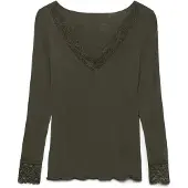 Vero Moda Shirt 'VMSkye' donkergroen