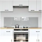vidaXL Keukenachterwand 2 st Lichtgrijs 70 x 40 cm gehard glas