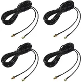 Torribaly 4st 5M Zwarte RP-SMA -Vrouw Wifi-Antenneconnector Verlengkabel