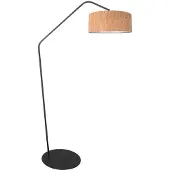 Steinhauer Zwarte Vloerlamp Zig-Zag met Kurken Kap Ø50 cm