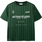 Name it Shirt donkergroen / zwart / wit
