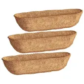 Tlily 30 Inch 3-Pack Trogvoeringen, Kokosnoot-Kokosvezel voor Muurmandplantenbakken, Vensterdoosvoeringen, Tuinplantenmanden