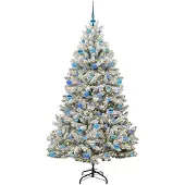 vidaXL Kunstkerstboom 180 cm 300 LED's Warmwit PVC en Staal