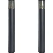 Beliani ELRICK - Set van 2 paallampen - Zwart - Aluminium