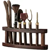 ISTOVO PDQ Theeserviesaccessoires van Massief Hout met een Patroon in Nationale Stijl