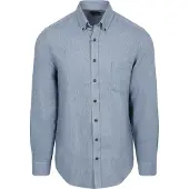 Casamoda Overhemd Faux Uni Blauw