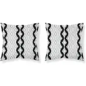 Detexpol Decoratieve kussensloop 45x45 cm, geometrisch, katoenmix, met rits