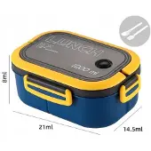 ECarla Dubbele Lunchbox met Vakjes & Bestek - 1200ml Groen