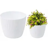 Lamela Magnolia Jumper bloempot, witte plastic hoes, 11 cm