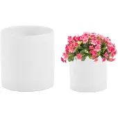 Polnix Keramische bloempot, wit, cilindervormig, 8x8 cm