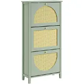 SoBuy Schoenenkast Groen 3 deuren 62x25x121 cm
