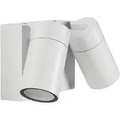 Beliani HOLMS - Wandlamp voor buiten - Wit - Aluminium