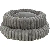 Trixie hondenmand lonni rond brede ribstof antraciet - 50x50x12 cm