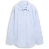 Tom Tailor Blouse pastelblauw / wit