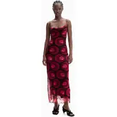 Desigual Jurk rood / zwart