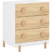 En.casa Kindercommode Vaarentaa met 3 lades 55x41x66 cm eikenkleurig []