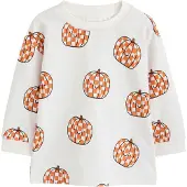 Next Shirt crème / oranje / zwart